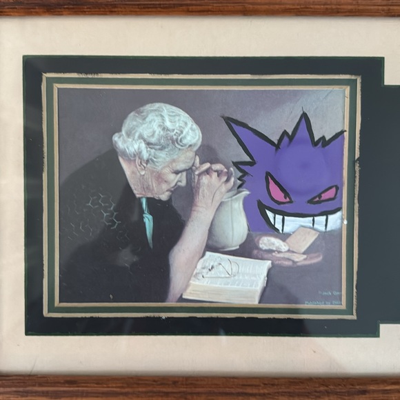 18 X 8.25 Vintage Pokemon Framed & Matted Art Piece - Picture 4 of 6